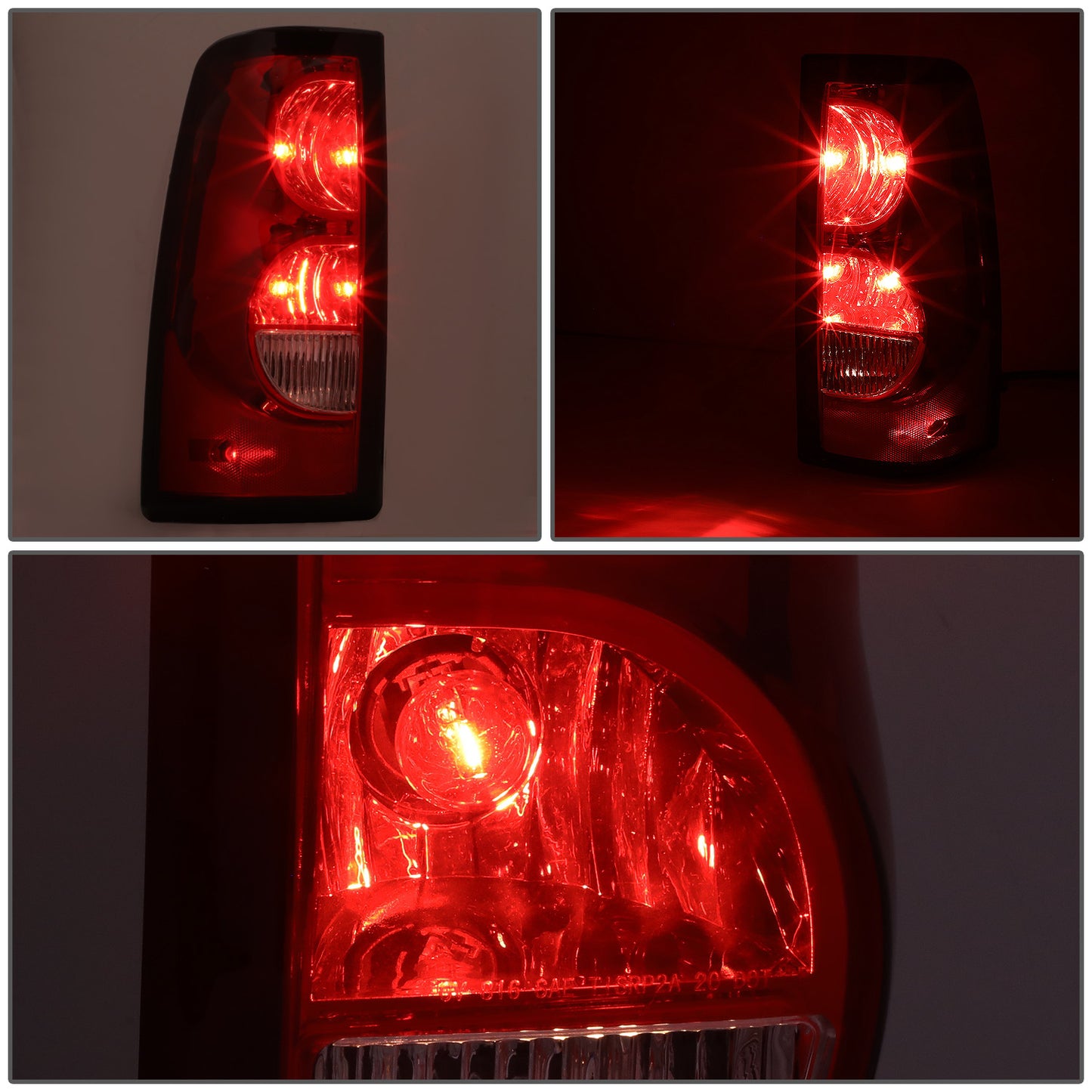 FAROS TRASEROS 03-06 CHEVY SILVERADO 1500, 2500, 3500, 1500HD, 2500HD, 3500HD / 2007 CHEVY SILVERADO 1500, 1500HD, 2500HD, 3500 CLASSIC - FITS FLEETSIDE MODELS ONLY W/O DUALLY WHEELS - SMOKE