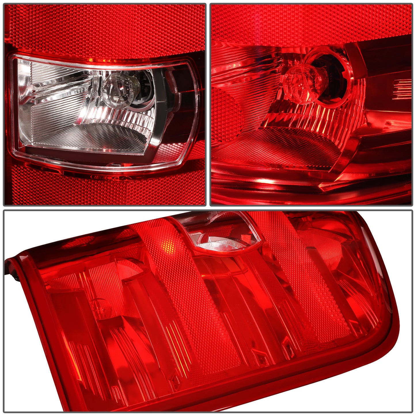 FAROS TRASEROS 07-13 CHEVY SILVERADO - RED+CLEAR - RIGHT
