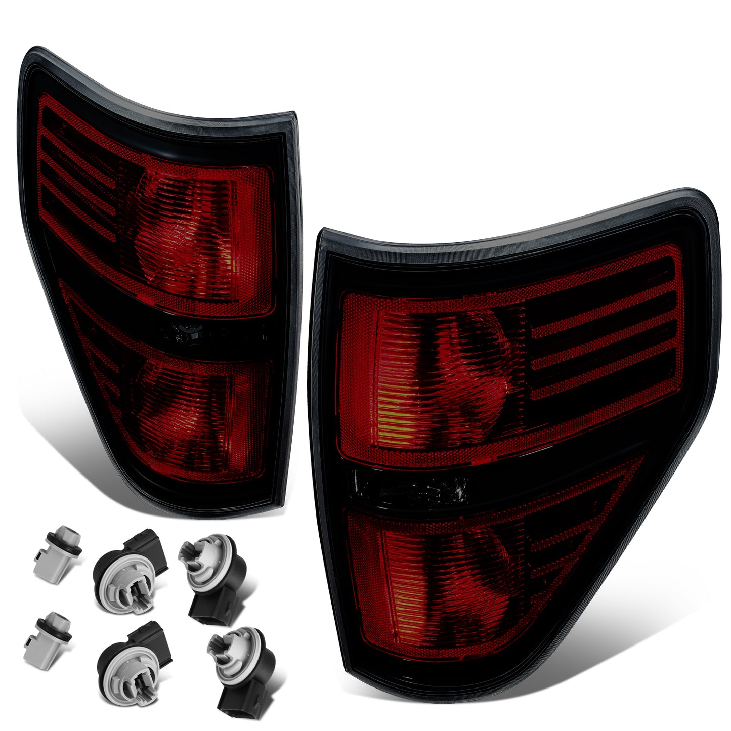 FAROS TRASEROS 09-14 FORD F-150 - BLACK/SMOKED