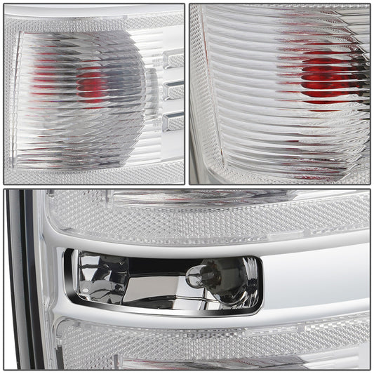 FAROS TRASEROS 09-14 FORD F-150 - CHROME/CLEAR LENS,WITH RED BULB,NO WIRE