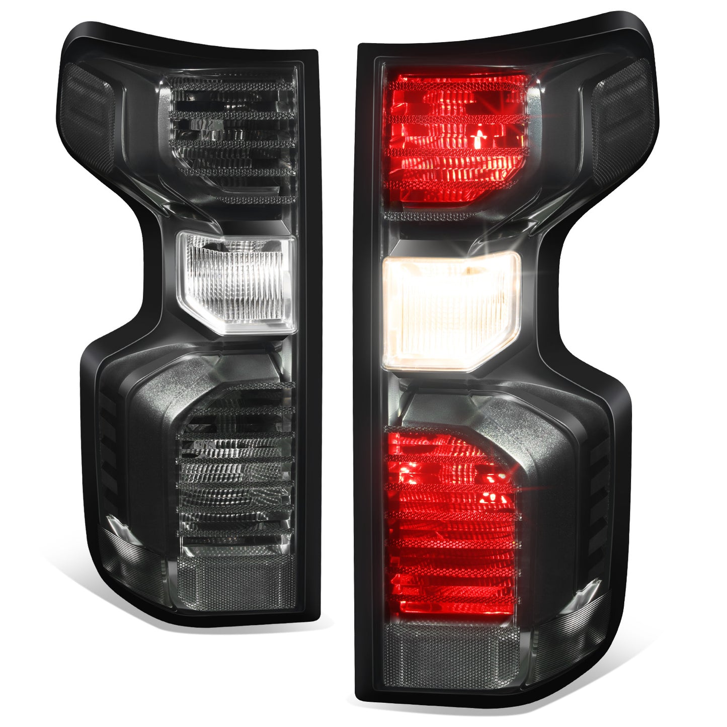 FAROS TRASEROS 19-24 CHEVY SILVERADO 1500 - FITS MODELS WITH FACTORY INCANDESCENT TAIL LIGHT ONLY - LED - BLACK / SMOKE