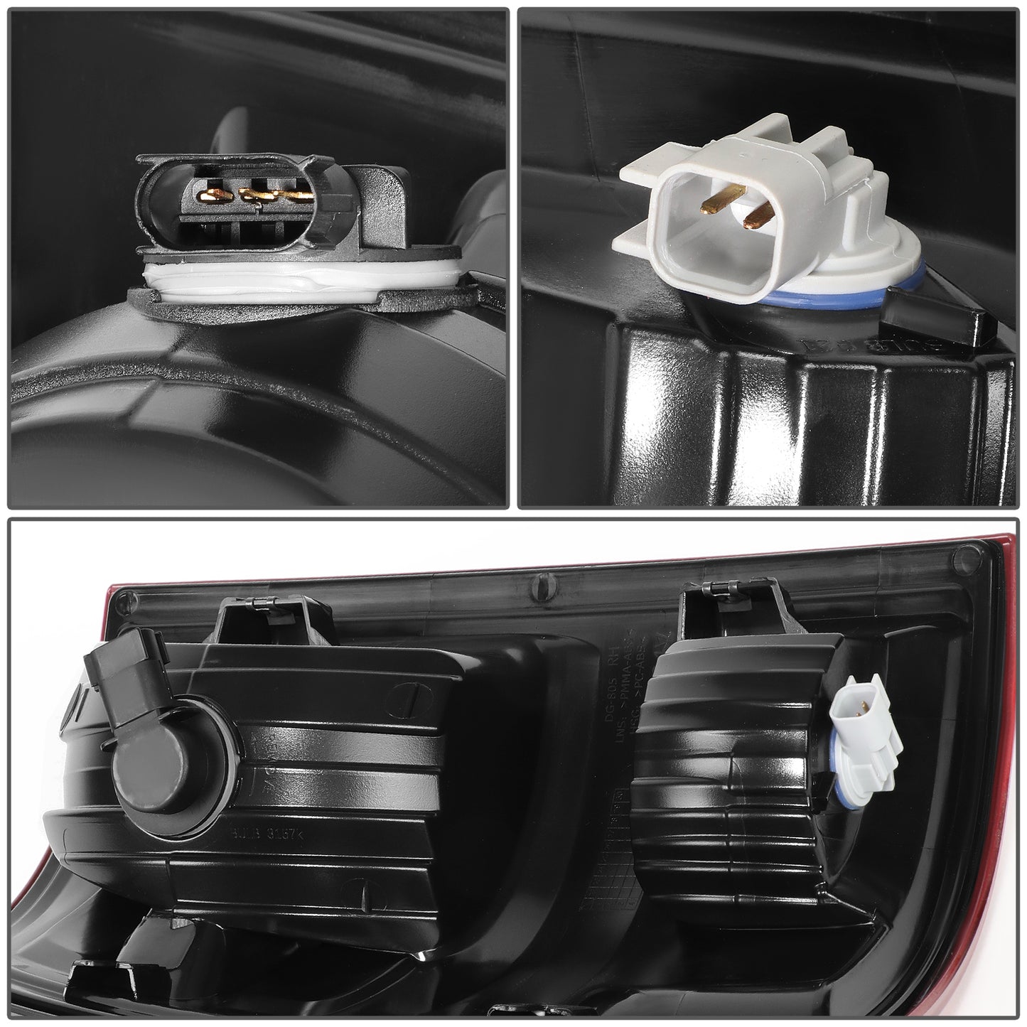 FAROS TRASEROS 09-10 DODGE RAM 1500 / 2010 RAM 2500, 3500 / 11-18 RAM 1500, 2500, 3500 / 19-22 RAM 1500 CLASSIC - FITS MODELS WITH FACTORY HALOGEN TAIL LIGHTS ONLY - DOES NOT FIT MODELS WITH FACTORY LED TAIL LIGHTS - LED - RIGHT - RED