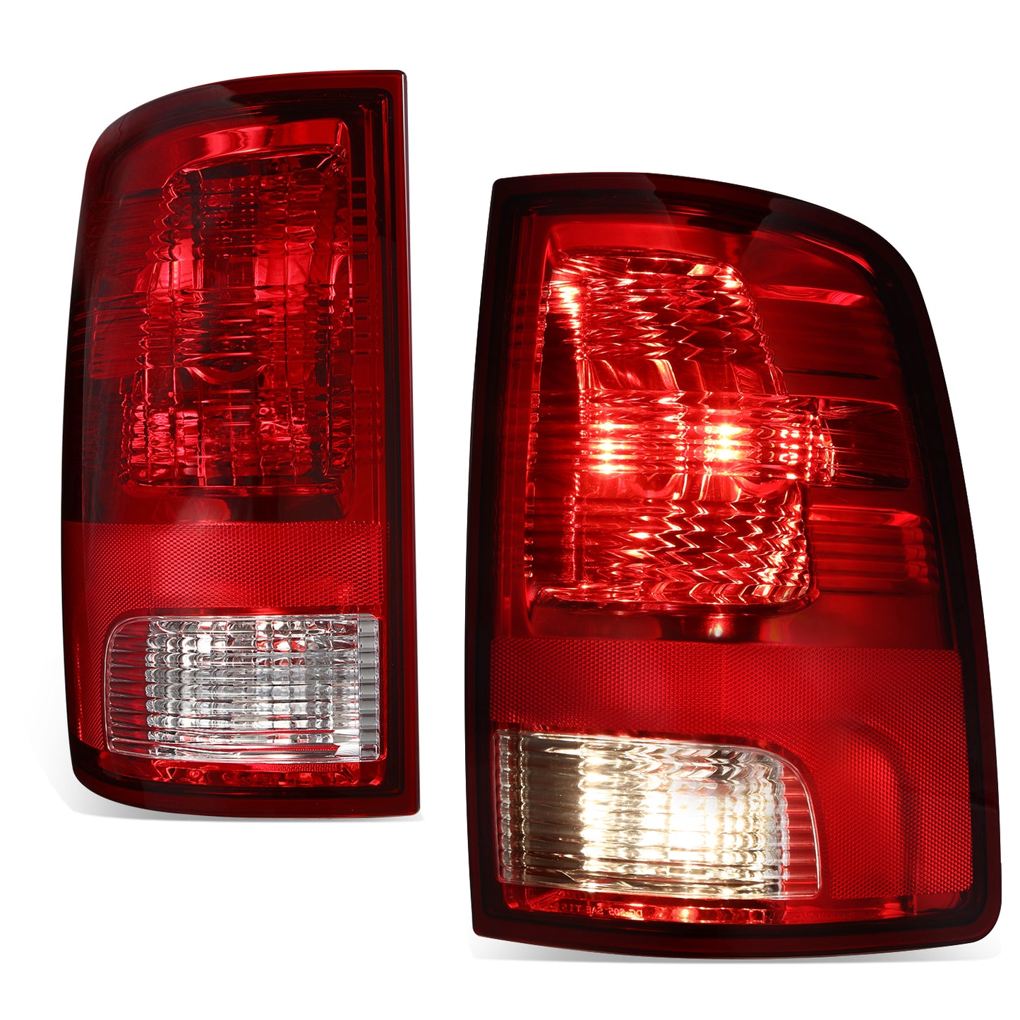 FAROS TRASEROS 09-10 DODGE RAM 1500 / 2010 RAM 2500, 3500 / 11-18 RAM 1500, 2500, 3500 / 19-22 RAM 1500 CLASSIC - FITS MODELS WITH FACTORY HALOGEN TAIL LIGHTS ONLY - DOES NOT FIT MODELS WITH FACTORY LED TAIL LIGHTS - LED - PAIR - RED
