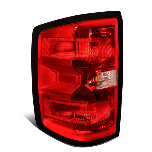 FAROS TRASEROS 14-19 CHEVY SILVERADO 1500 / 15-19 SILVERADO 2500HD, 3500HD, GMC SIERRA 3500HD WITH DUALLY WHEELS / 2019 SILVERADO 1500 LD - FITS MODELS WITHOUT FACTORY LED TAIL LIGHTS - LED - LEFT - RED