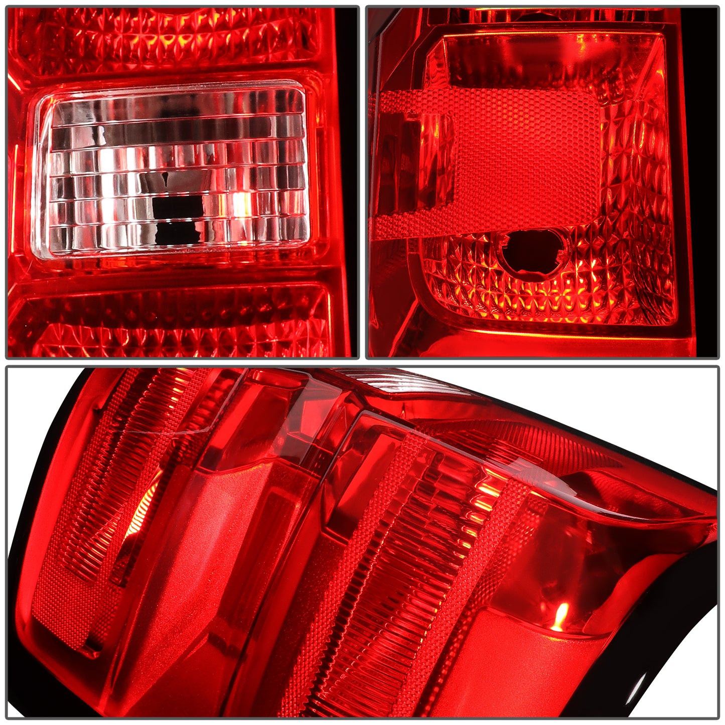 FAROS TRASEROS 14-19 CHEVY SILVERADO 1500 / 15-19 SILVERADO 2500HD, 3500HD, GMC SIERRA 3500HD WITH DUALLY WHEELS / 2019 SILVERADO 1500 LD - FITS MODELS WITHOUT FACTORY LED TAIL LIGHTS - LED - LEFT - RED