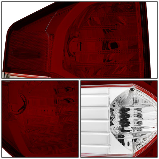 FAROS TRASEROS TY-822DKR - FITS 14-21 TOYOTA TUNDRA - SIDE TAIL LIGHT - DARK RED+CLEAR LENS - NO LAMP HOLDER, NO BULB - LEFT+ RIGHT - 2PCS