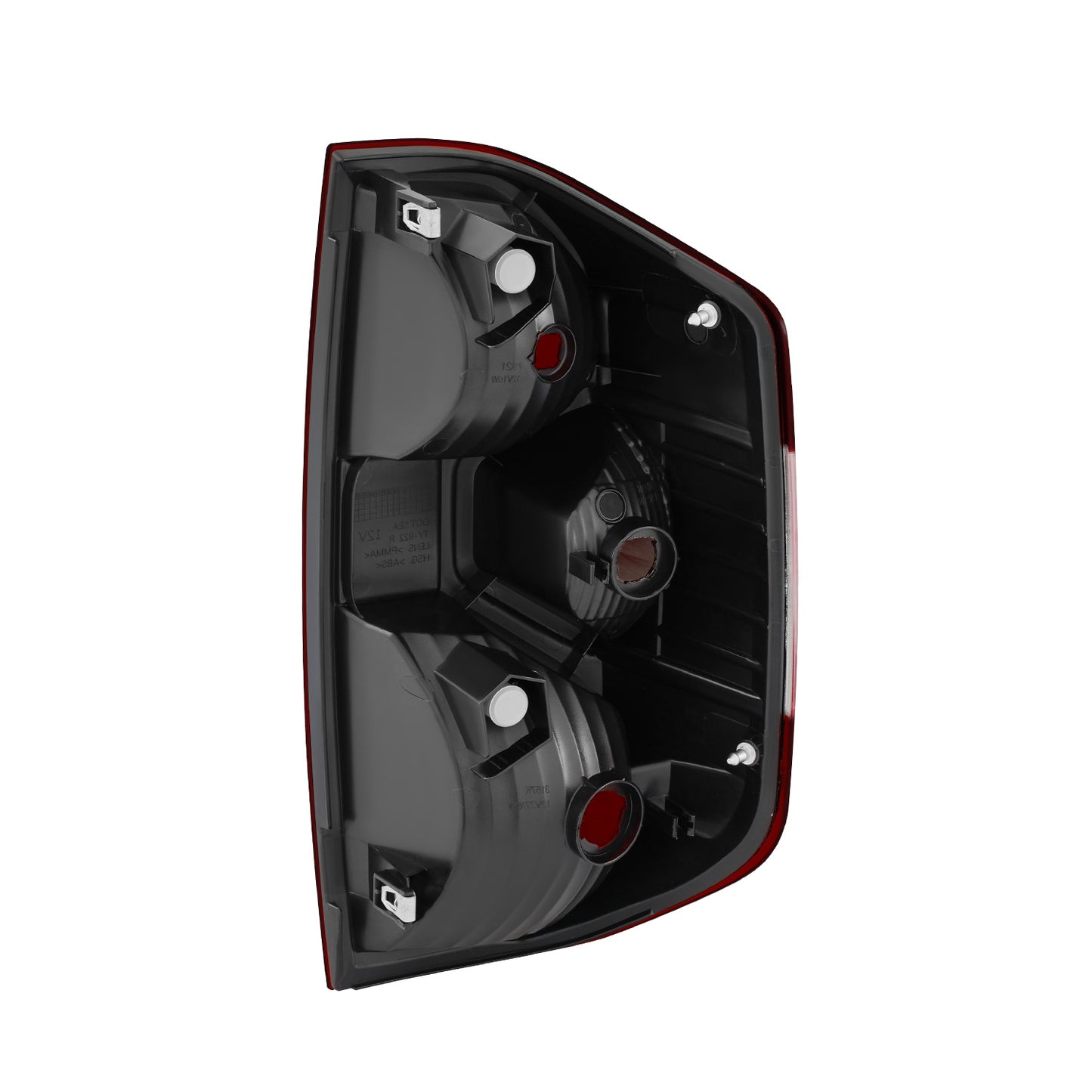 FAROS TRASEROS TY-822DKR - FITS 14-21 TOYOTA TUNDRA - SIDE TAIL LIGHT - DARK RED+CLEAR LENS - NO LAMP HOLDER, NO BULB - LEFT+ RIGHT - 2PCS