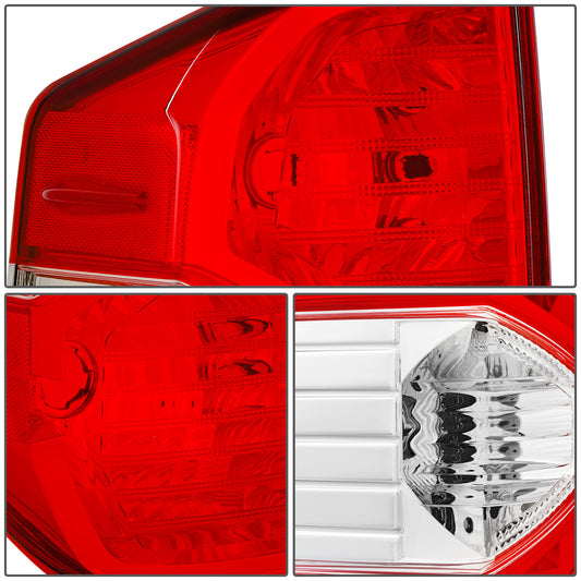 FAROS TRASEROS TY-822-L - FITS 14-21 TOYOTA TUNDRA - PASSENGER RIGHT SIDE - TAIL LIGHT REPLACEMENT (FITS: TOYOTA TUNDRA) - RED+CLEAR LENS - NO LAMP HOLDER, NO BULB - JUST ONE PC LEFT SIDE
