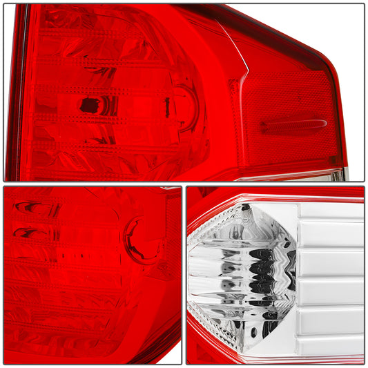 FAROS TRASEROS TY-822-R - FITS 14-21 TOYOTA TUNDRA - PASSENGER RIGHT SIDE - TAIL LIGHT REPLACEMENT (FITS: TOYOTA TUNDRA) - RED+CLEAR LENS - NO LAMP HOLDER, NO BULB - JUST ONE PC RIGHT SIDE