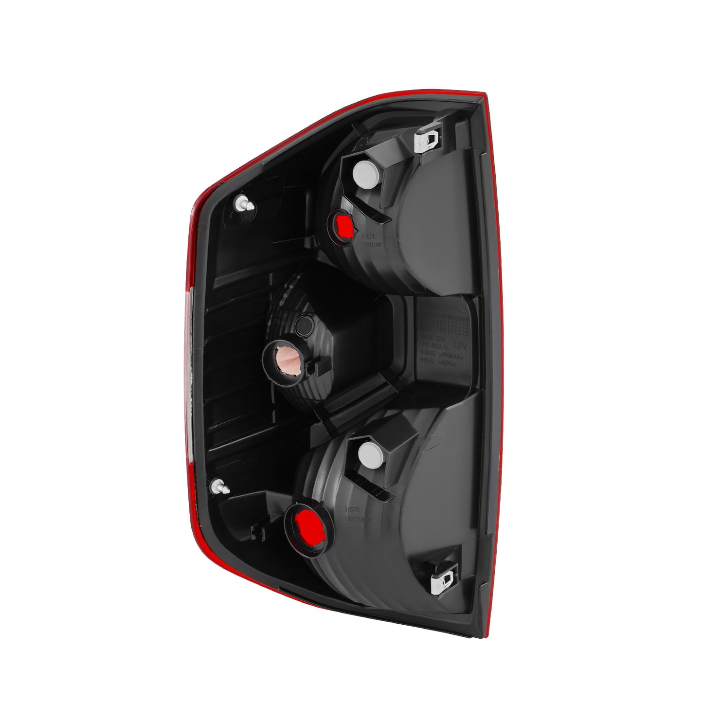 FAROS TRASEROS TY-822-R - FITS 14-21 TOYOTA TUNDRA - PASSENGER RIGHT SIDE - TAIL LIGHT REPLACEMENT (FITS: TOYOTA TUNDRA) - RED+CLEAR LENS - NO LAMP HOLDER, NO BULB - JUST ONE PC RIGHT SIDE