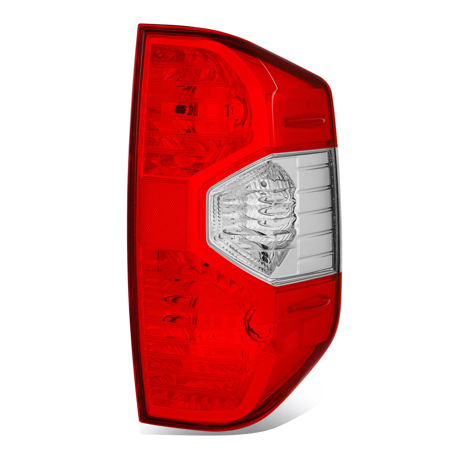 FAROS TRASEROS TY-822-R - FITS 14-21 TOYOTA TUNDRA - PASSENGER RIGHT SIDE - TAIL LIGHT REPLACEMENT (FITS: TOYOTA TUNDRA) - RED+CLEAR LENS - NO LAMP HOLDER, NO BULB - JUST ONE PC RIGHT SIDE