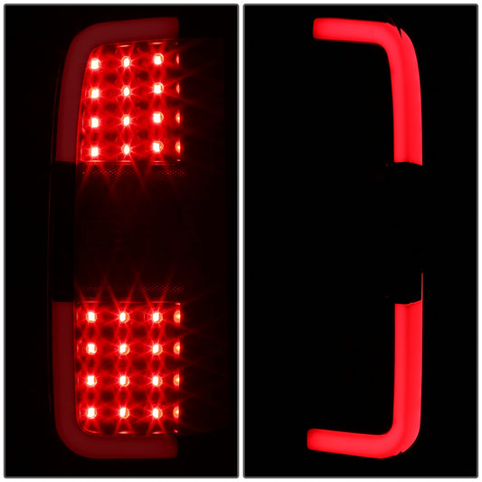 FAROS TRASEROS 15-22 CHEVY COLORADO - BLACK LED TAIL LIGHTS BRAKE LAMPS - LED LIGHT TUBE REPLACEMENT - DRIVER & PASSENGER - RED+CLEAR LENS