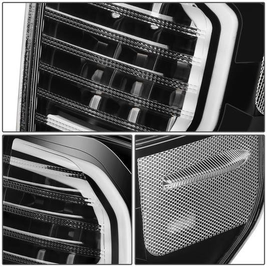 FAROS TRASEROS 14-21 TOYOTA TUNDRA PICKUP - BLACK HOUSING - LED TUBE TAIL LIGHTS BRAKE LAMPS SET REPLACEMENT - LEFT+RIGHT - FULL CLEAR LENS