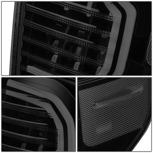 FAROS TRASEROS 14-21 TOYOTA TUNDRA PICKUP - BLACK HOUSING - LED TUBE TAIL LIGHTS BRAKE LAMPS SET REPLACEMENT - LEFT+RIGHT - SMOKE+CLEAR LENS