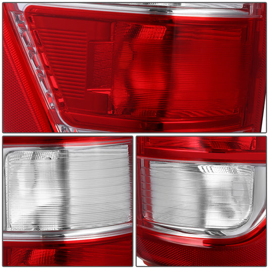 FAROS TRASEROS 21-23 FORD F150 XL - DARK RED / CLEAR LENS - LEFT - NO WIRE NO BULB