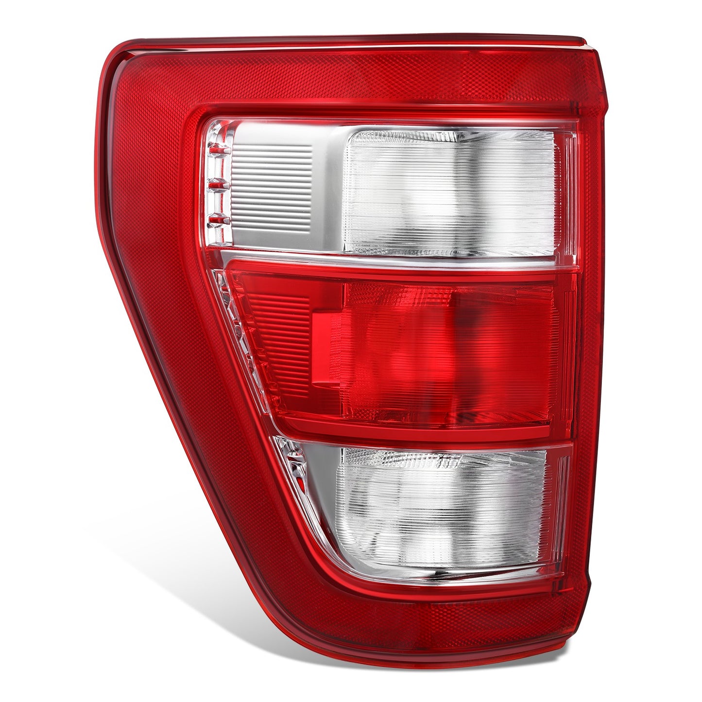 FAROS TRASEROS 21-23 FORD F150 XL - DARK RED / CLEAR LENS - LEFT - NO WIRE NO BULB