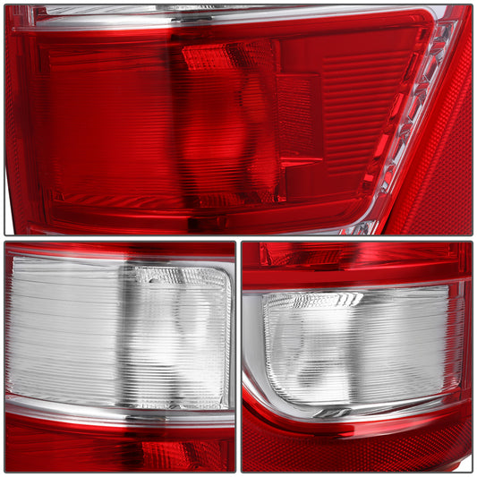 FAROS TRASEROS 21-23 FORD F150 XL - DARK RED / CLEAR LENS - LEFT - NO WIRE NO BULB