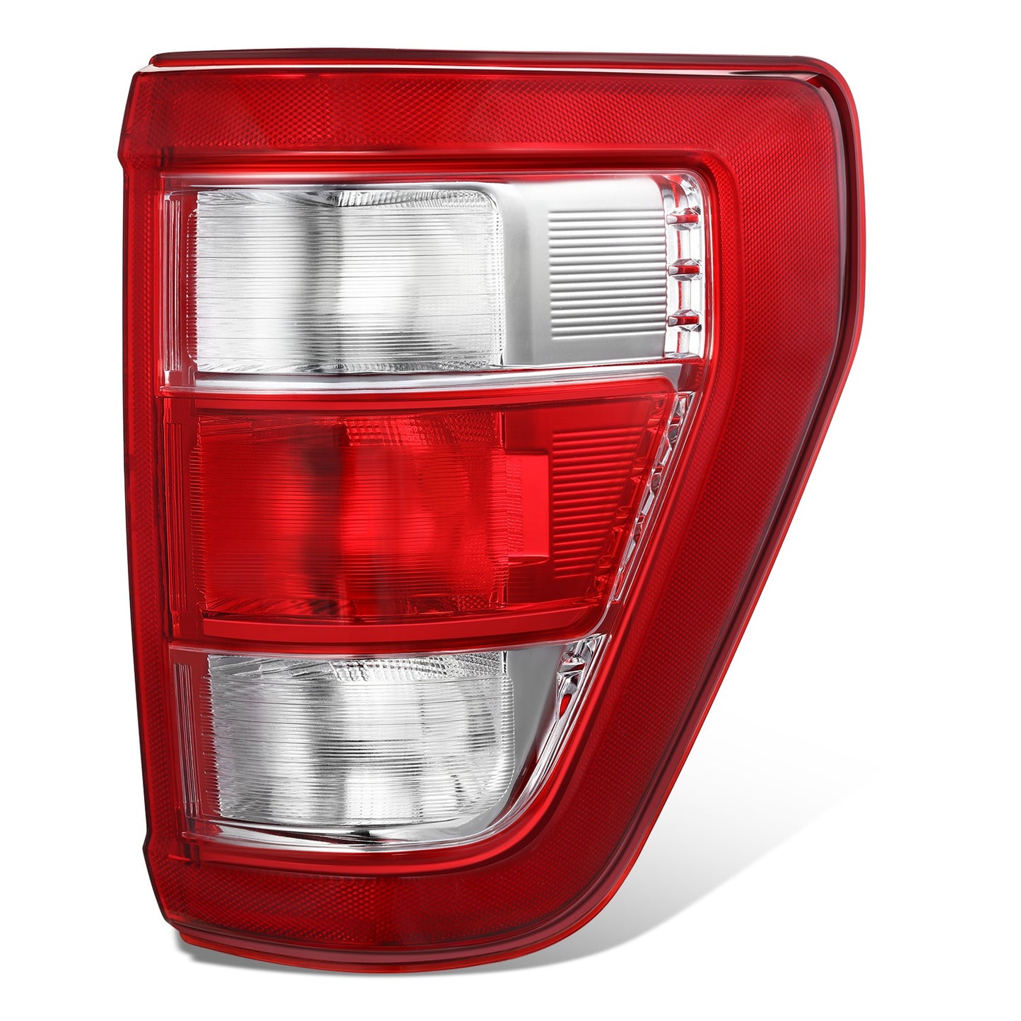 FAROS TRASEROS 21-23 FORD F150 XL - DARK RED / CLEAR LENS - LEFT - NO WIRE NO BULB