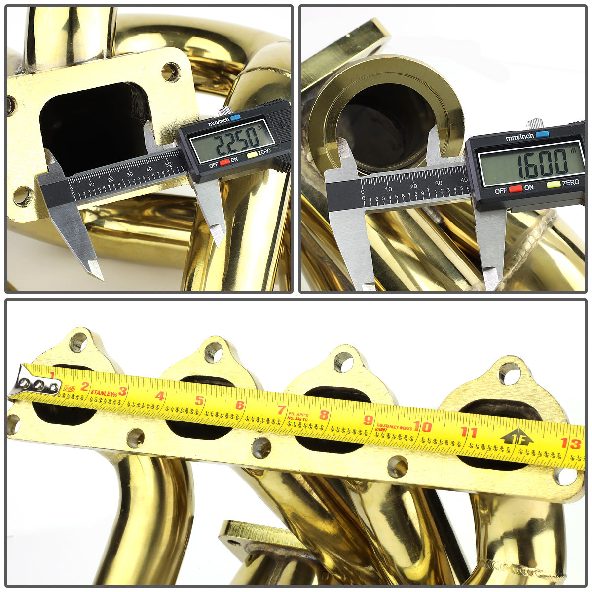 TURBO MANIFOLD TURBO MANIFOLD - SS - 90-01 ACURA INTEGRA / 90-00 HONDA CIVIC / 93-97 HONDA CIVIC DEL SOL - B-SERIES ENGINES - T3 - 44MM V-BAND WASTEGATE PORT