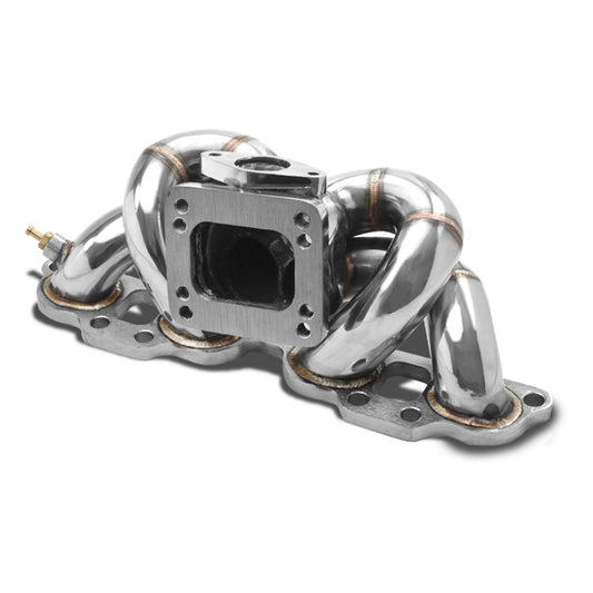 TURBO MANIFOLD TURBO MANIFOLD - SS - 89-98 NISSAN 240SX S13 / S14 SR20DET T3 / T4 RAM HORN - T3 FLANGE - 35 / 38MM WG - I10-6