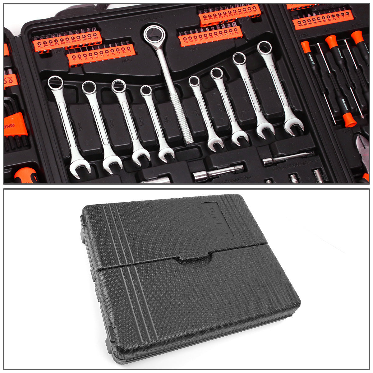 HERRAMIENTAS 220PCS - VEHICLE REPAIR KIT - BLACK / ORANGE
