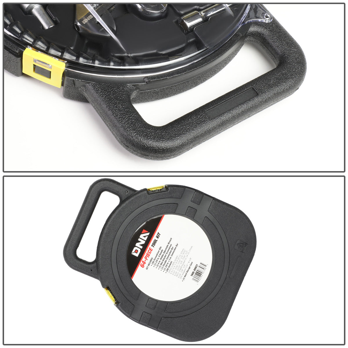 HERRAMIENTAS 64PCS - CHROME VANADIUM STEEL - BLACK / YELLOW