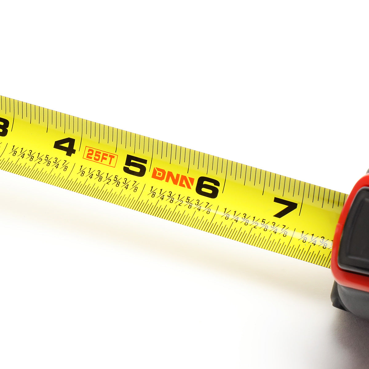 HERRAMIENTAS DNA LOGO - 25FT - 1.07" - PUSH BUTTON - BLACK / RED