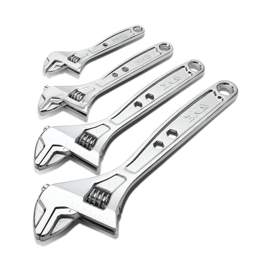 HERRAMIENTAS DNA LOGO - 4PC - 6" WRENCH, 8" WRENCH, 10" WRENCH, 12" WRENCH - 3/4", 1", 1-1/4", 1-1/2" JAW OPENING - CHROME VANADIUM STEEL
