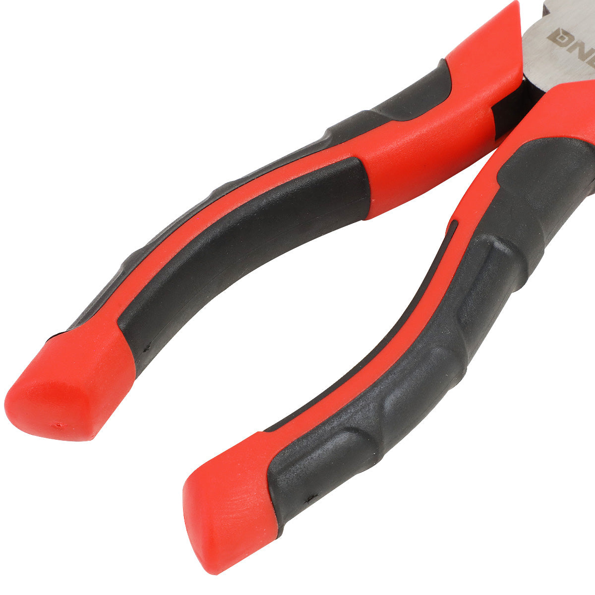 HERRAMIENTAS DNA LOGO - 2PC - 6-1/2" LINESMAN PLIER , 6-1/2" NEEDLE NOSE PLIER - 1/2" JAW OPENING - BLACK / RED RUBBER GRIP