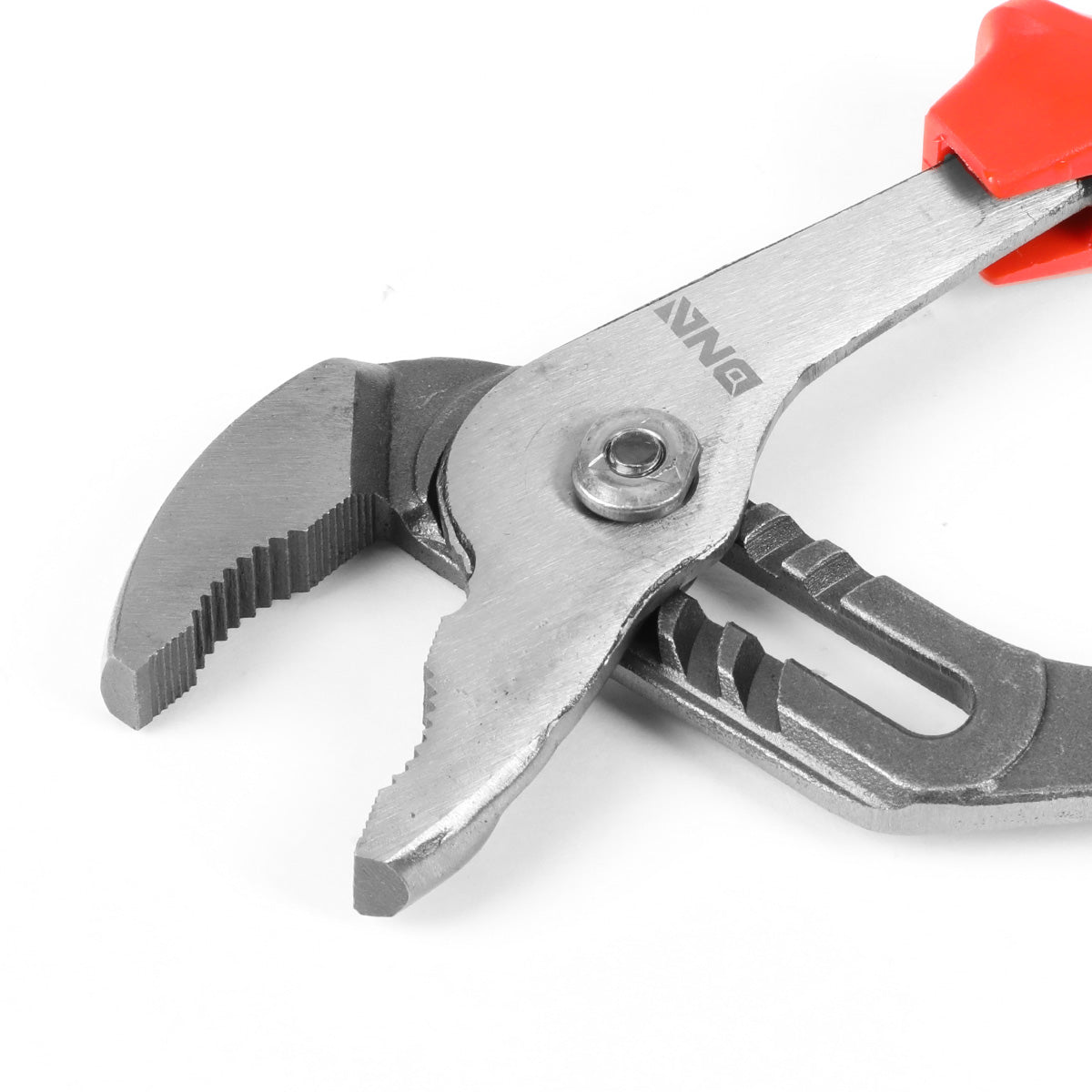 HERRAMIENTAS DNA LOGO - 2PC - 10" TONGUE-AND-GROOVE PLIER, 8" TONGUE-AND-GROOVE PLIER - 1-3/4" / 1" JAW OPENING - BLACK / RED RUBBER GRIP