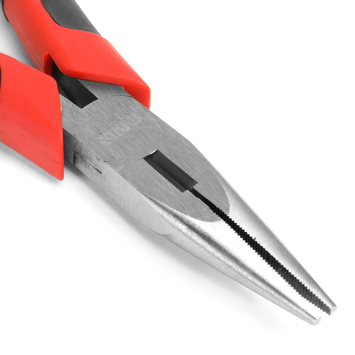 HERRAMIENTAS DNA LOGO - 1PC - 6-1/2" NEEDLE NOSE PLIER - 1/2" JAW OPENING - BLACK / RED RUBBER GRIP