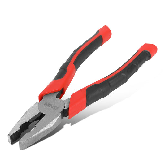 HERRAMIENTAS DNA LOGO - 1PC - 8" LINESMAN PLIER - 1" JAW OPENING - BLACK / RED RUBBER GRIP