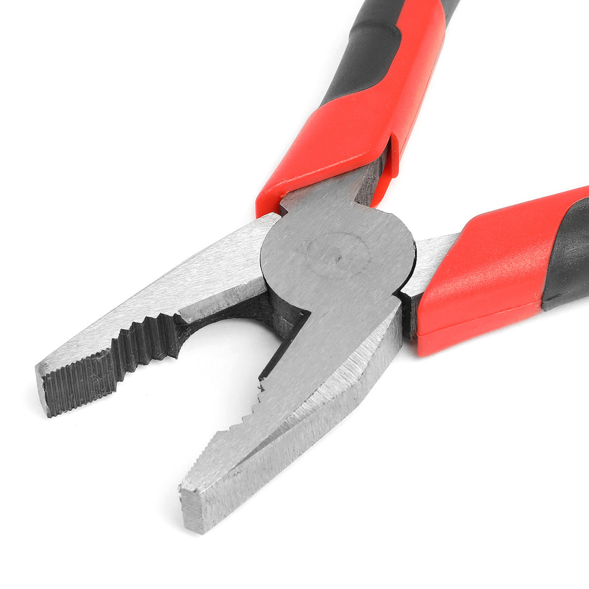 HERRAMIENTAS DNA LOGO - 1PC - 8" LINESMAN PLIER - 1" JAW OPENING - BLACK / RED RUBBER GRIP
