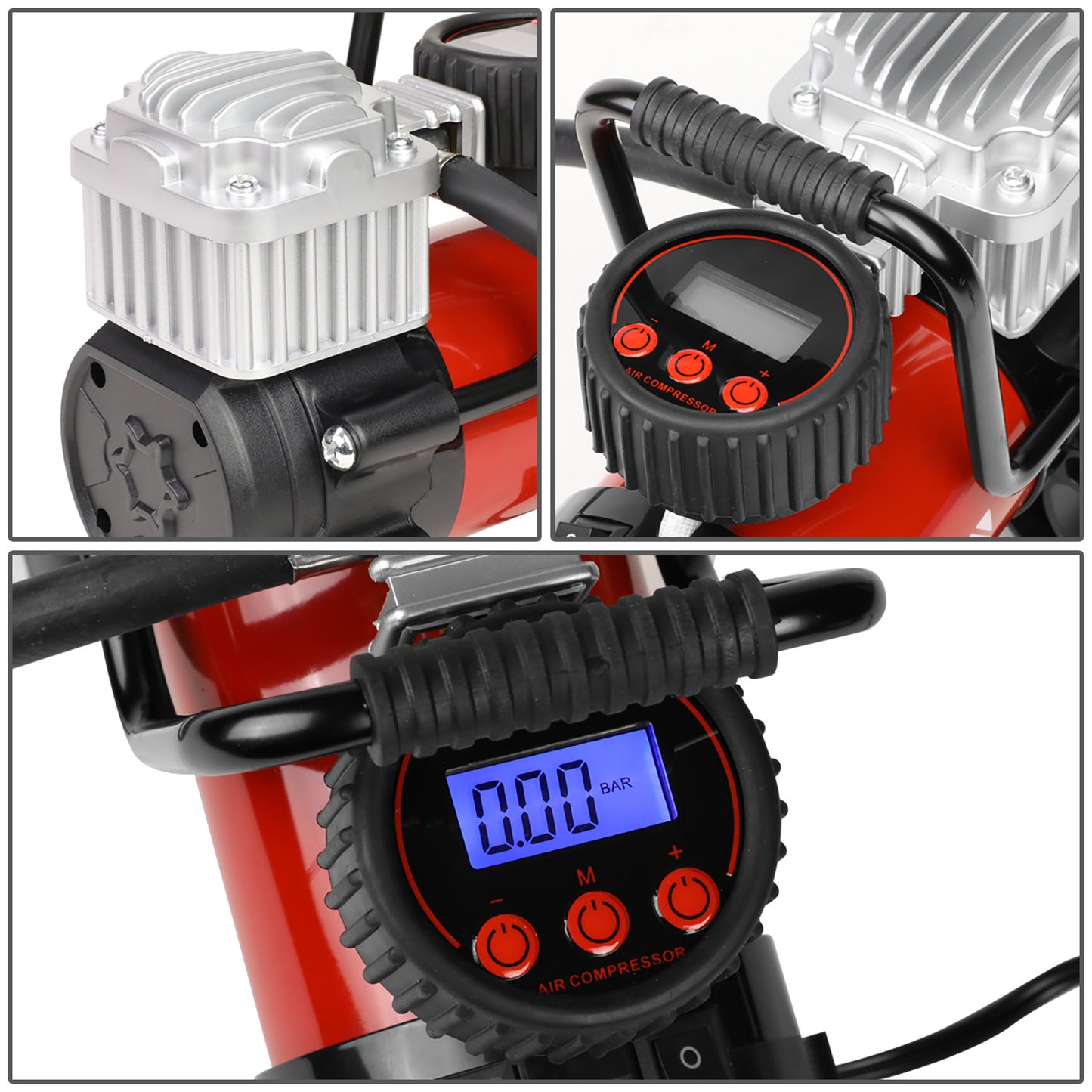 HERRAMIENTAS DNA LOGO - PORTABLE - LED DISPLAY - W/ ADAPTERS - BLACK / RED