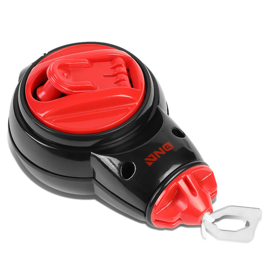 HERRAMIENTAS DNA LOGO - 100FT - SELF-CHALKING - W/ LINE LEVEL - W/ 4OZ BLUE CHALK POWDER - BLACK / RED