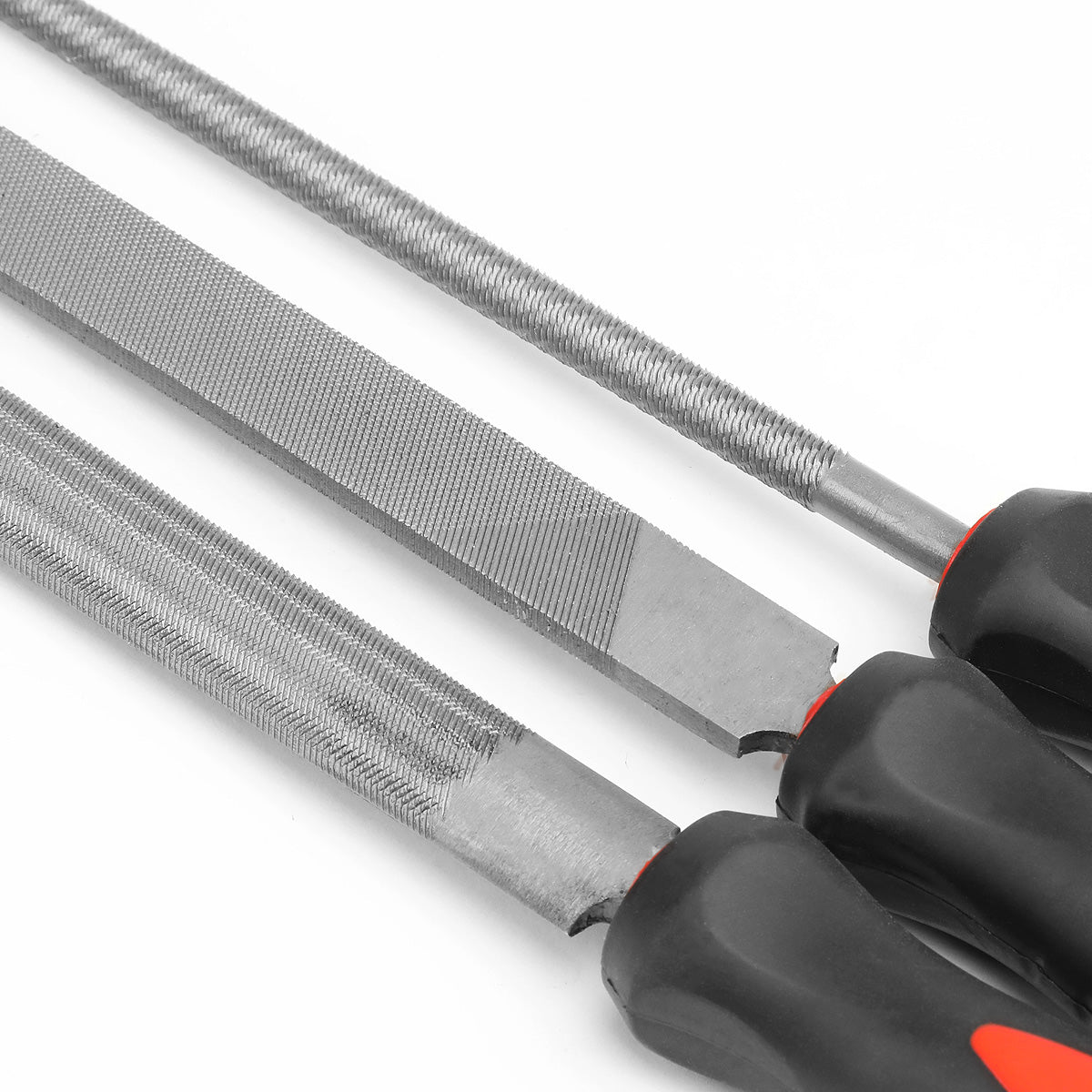 HERRAMIENTAS DNA LOGO - 9PCS - 12" LONG BASTARD FILES / 6" NEEDLE FILES - BLACK / RED