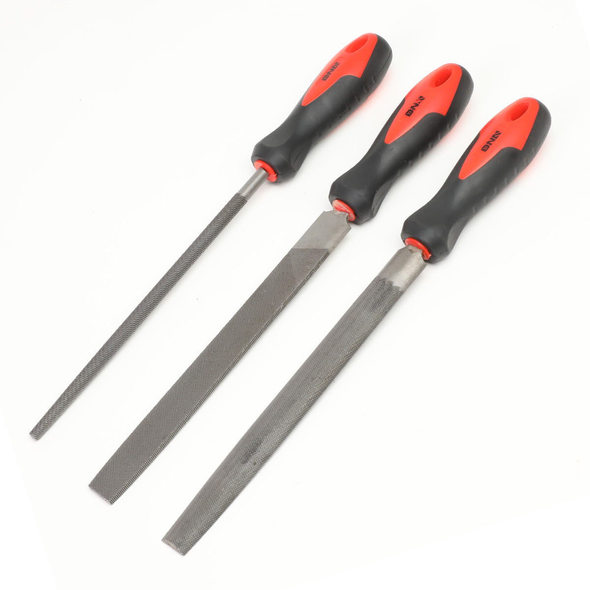 HERRAMIENTAS DNA LOGO - 9PCS - 12" LONG BASTARD FILES / 6" NEEDLE FILES - BLACK / RED