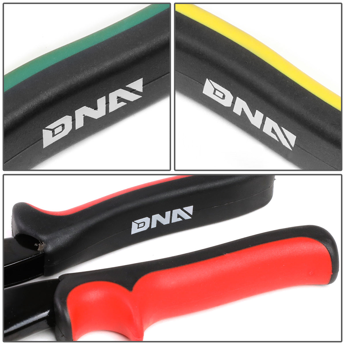 HERRAMIENTAS DNA LOGO - 3PCS - 10" - BUILT IN THUMB LOCK - BLACK / RED, BLACK / YELLOW, BLACK / GREEN