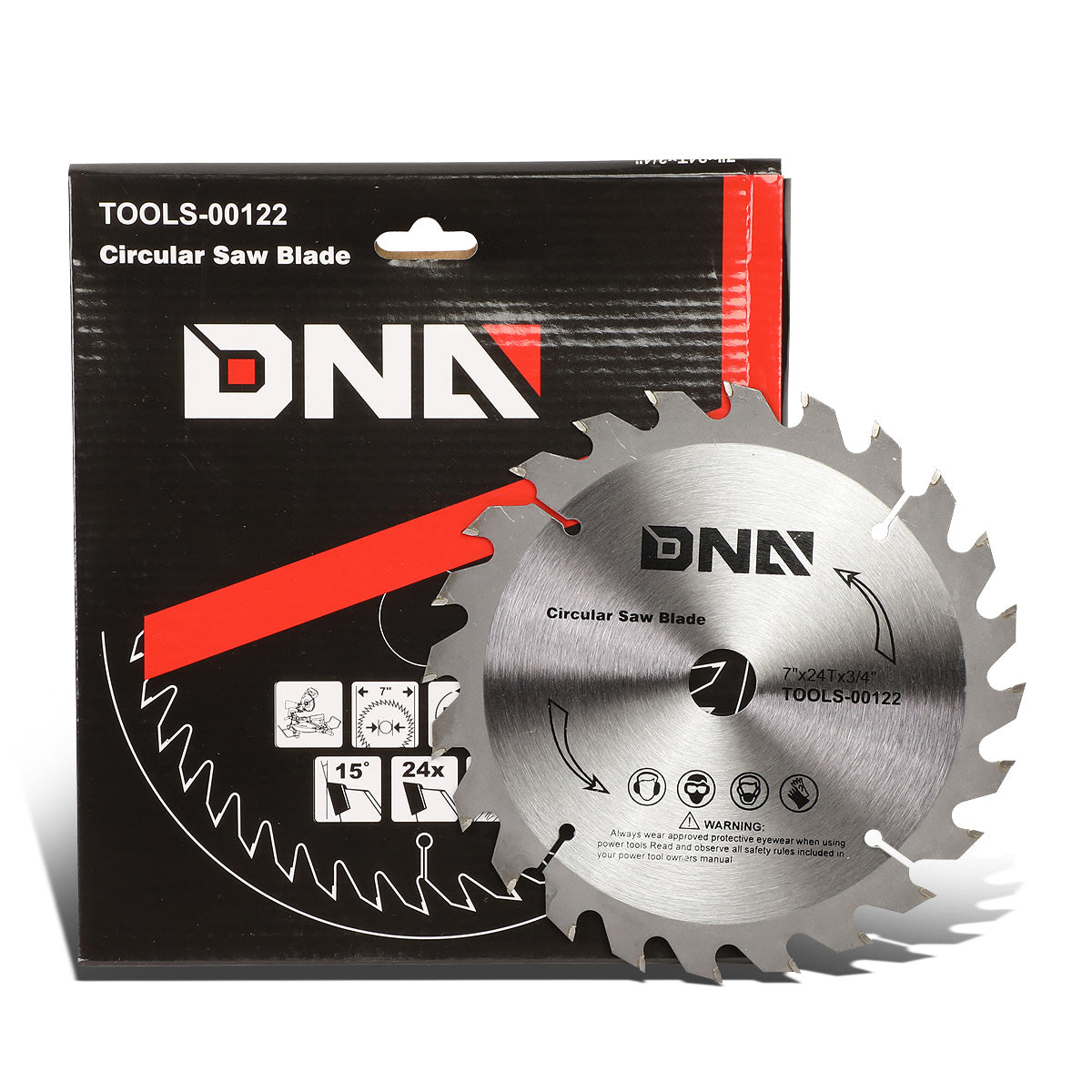 HERRAMIENTAS DNA LOGO - 0.064" THICK - 7" OD - 5/8"-7/8" ARBOR SIZE - 24 TOOTH - METALLIC