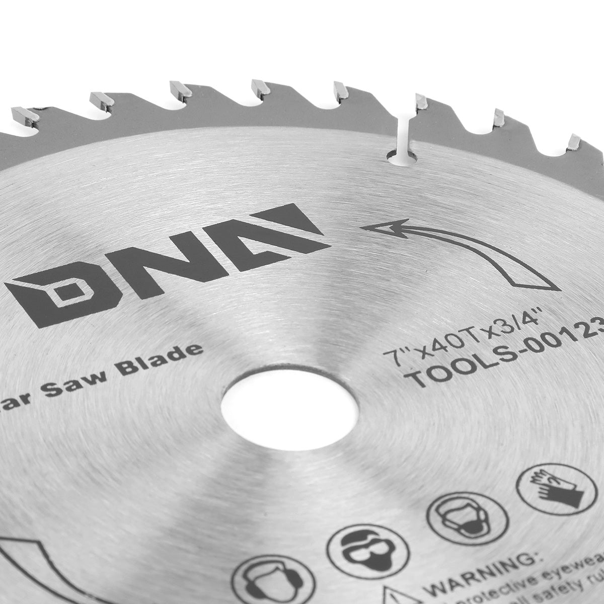 HERRAMIENTAS DNA LOGO - 0.064" THICK - 7" OD - 5/8"-7/8" ARBOR SIZE - 40 TOOTH - METALLIC