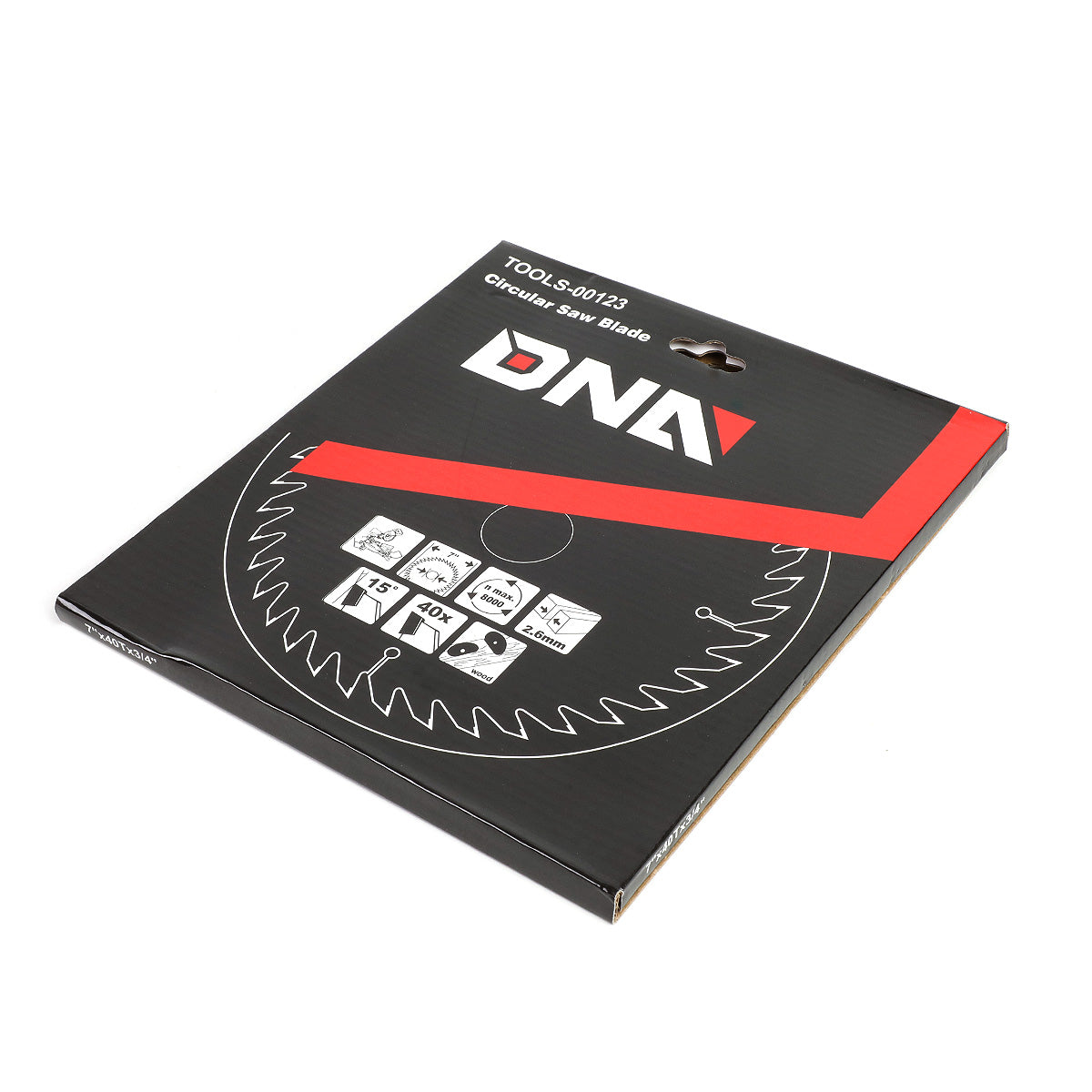 HERRAMIENTAS DNA LOGO - 0.064" THICK - 7" OD - 5/8"-7/8" ARBOR SIZE - 40 TOOTH - METALLIC