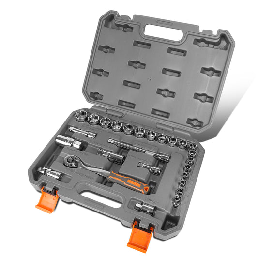 HERRAMIENTAS 26PCS - METALLIC / GRAY / ORANGE - CHROME VANADIUM STEEL / ABS PLASTIC / RUBBER