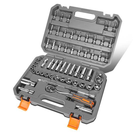 HERRAMIENTAS 58PCS - METALLIC / GRAY / ORANGE - CHROME VANADIUM STEEL / ABS PLASTIC / RUBBER