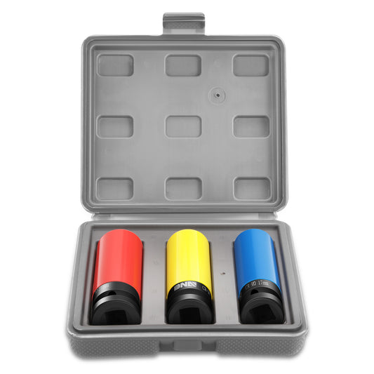 HERRAMIENTAS 3PC SOCKET DEEP IMPACT COLOR 1/2" DR