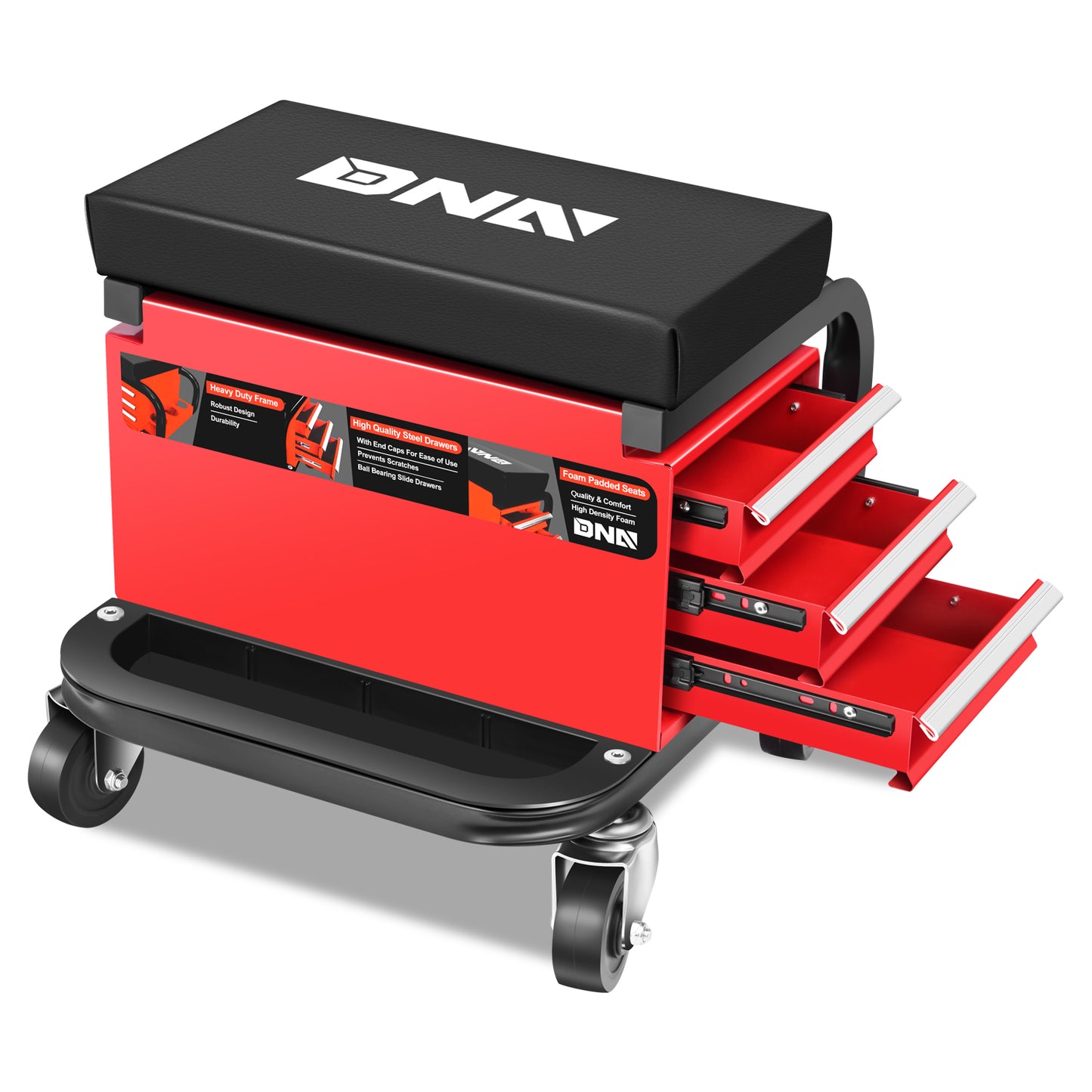 HERRAMIENTAS 3 DRAWER ROLLING MECHANICS SEAT