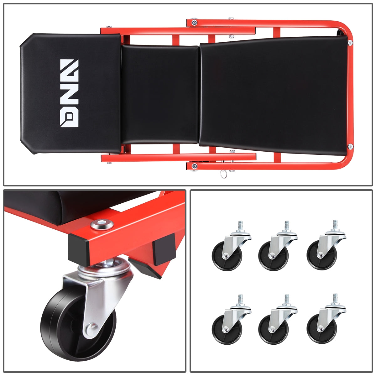 HERRAMIENTAS 36" 2 IN 1 CAR CREEPER AND SEAT - RED