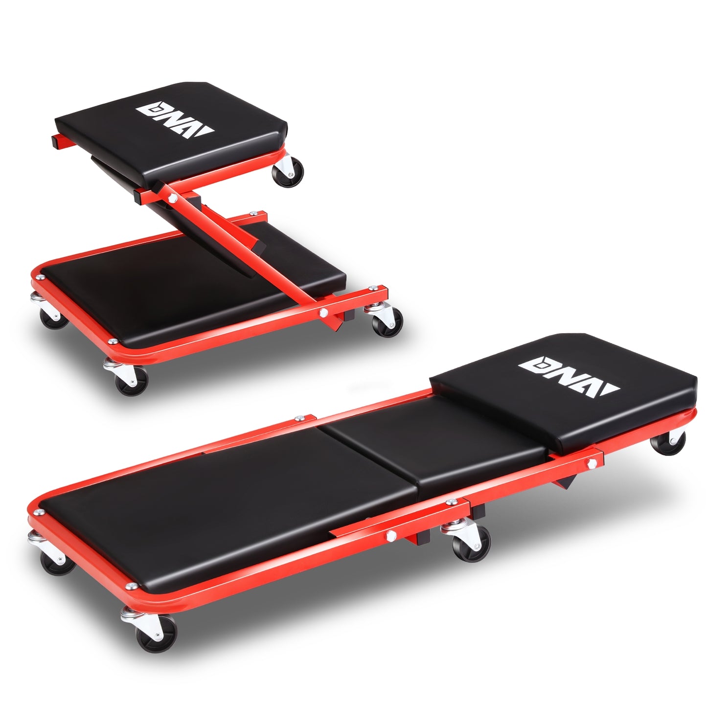 HERRAMIENTAS 36" 2 IN 1 CAR CREEPER AND SEAT - RED