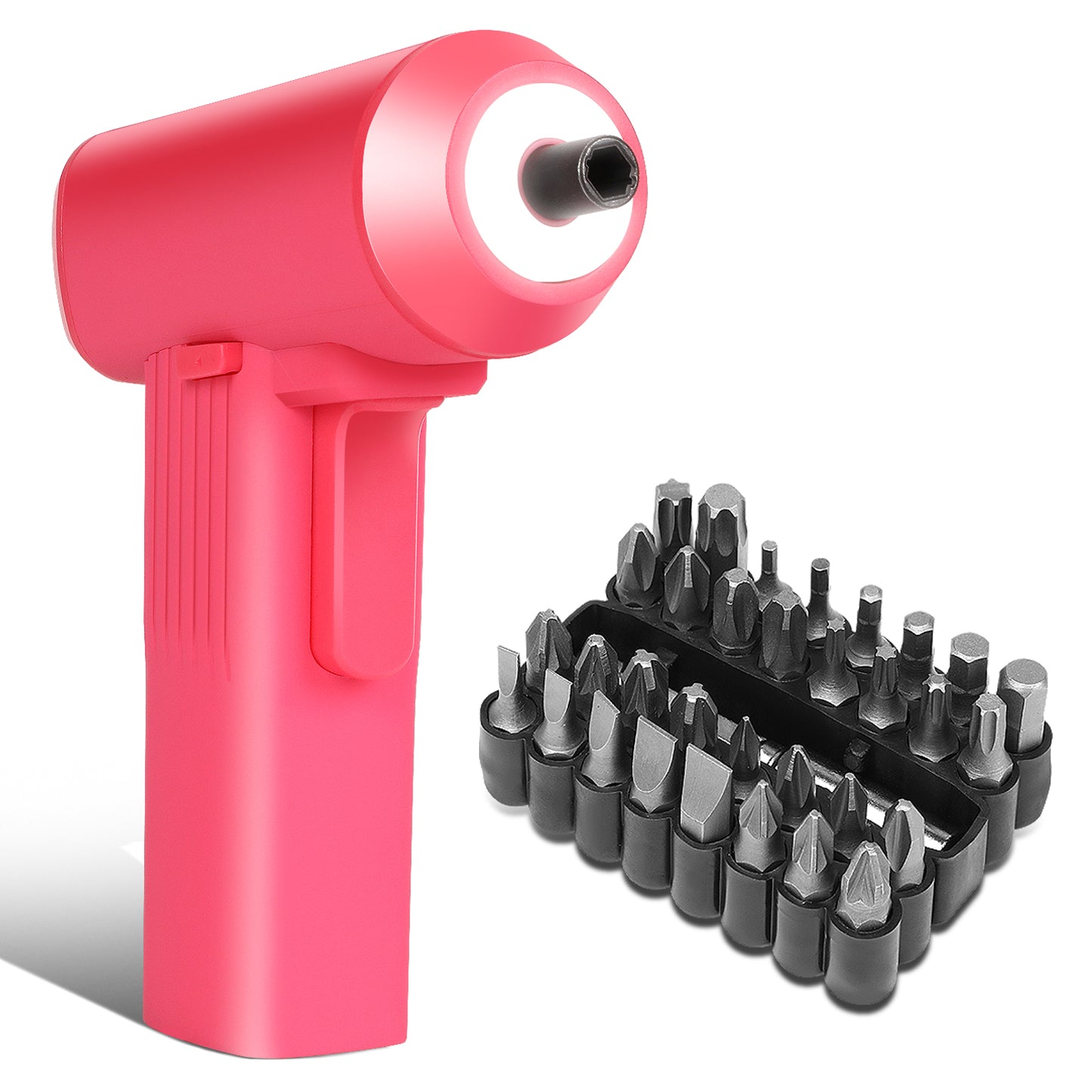 HERRAMIENTAS 200 RPM - 4NM MAX TORQUE - 32PCS BITS - LED LIGHT - PINK