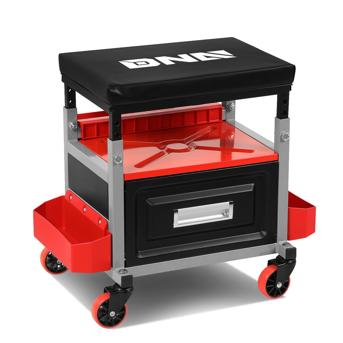 HERRAMIENTAS 17.5" H X 23.6" W X 15.8" D - HEIGHT ADJUSTABLE - 350LBS MAX - BLACK / RED