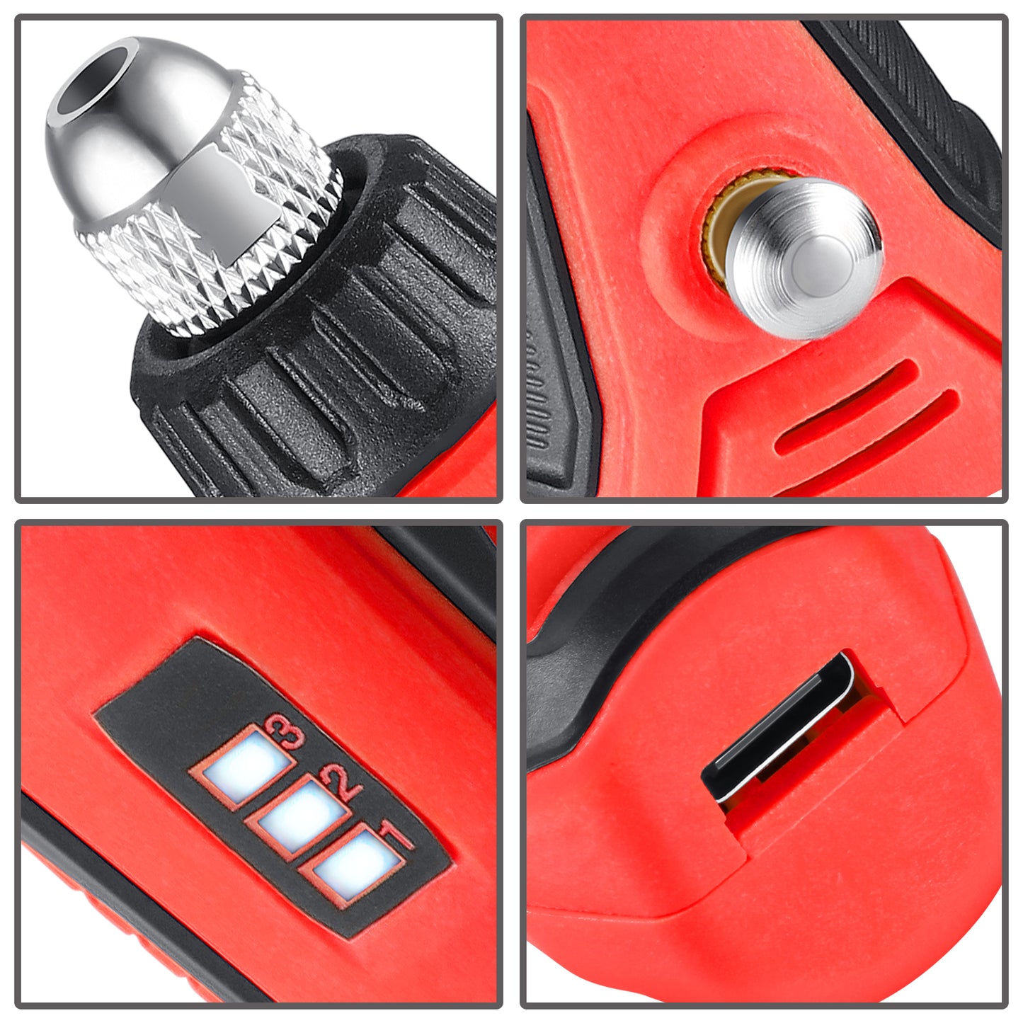 HERRAMIENTAS 3.7V - MINI GRINDER - RED